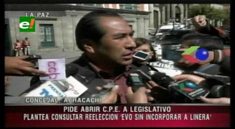 Concejal de Achacachi pide referendo para reelegir a Evo y no a ... - eju.tv
