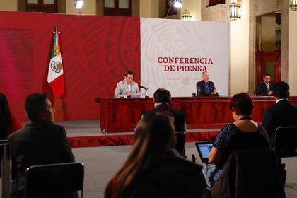 Conferencia sobre el avance de la pandemia en México, celebrada en Palacio Nacional (Foto: Cortesía)