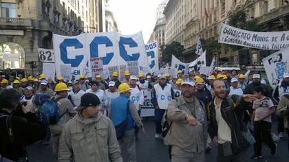 Argentina La Corriente Clasista y Combativa marcha al Obelisco porteño