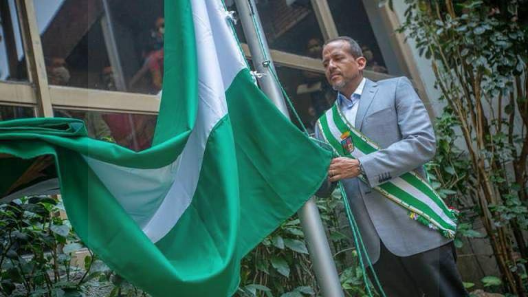 El gobernador Luis Fernando Camacho en un evento en Santa Cruz. / Foto: LFC.
