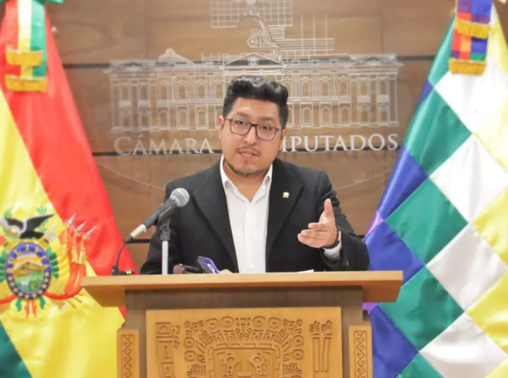 El presidente de Diputados, Omar Yujra. / Foto: Diputados