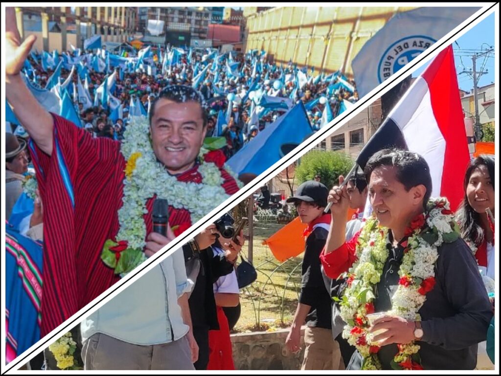 Jhonny Fernández y Pavel Aracena en actos de campaña. / Foto: eju.tv