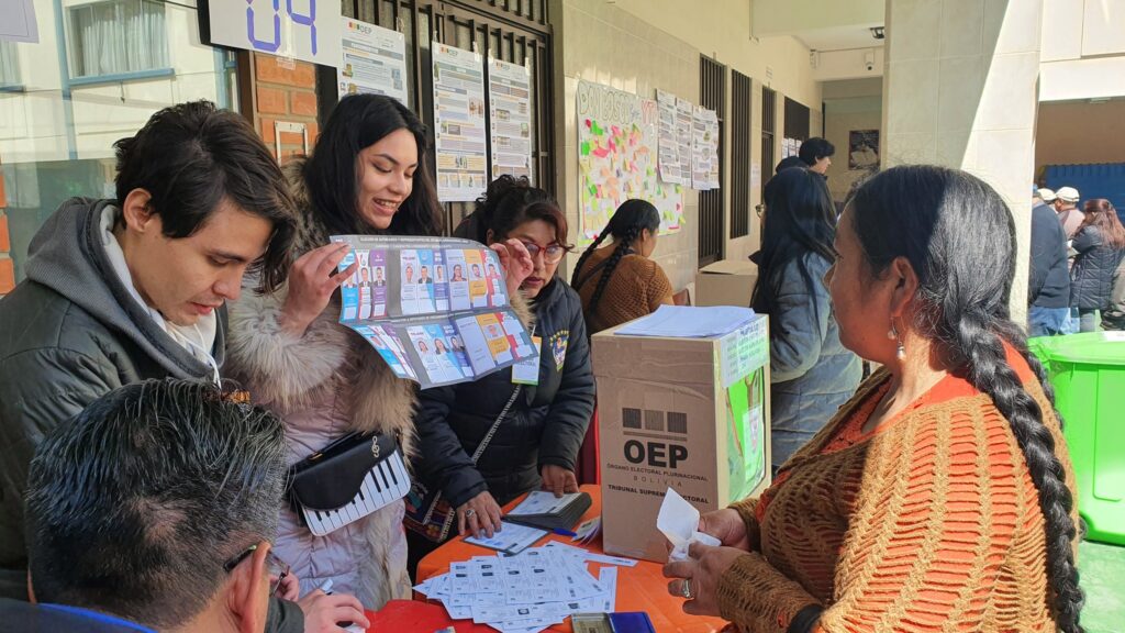 Las elecciones generales en Bolivia. / Foto: TSE.