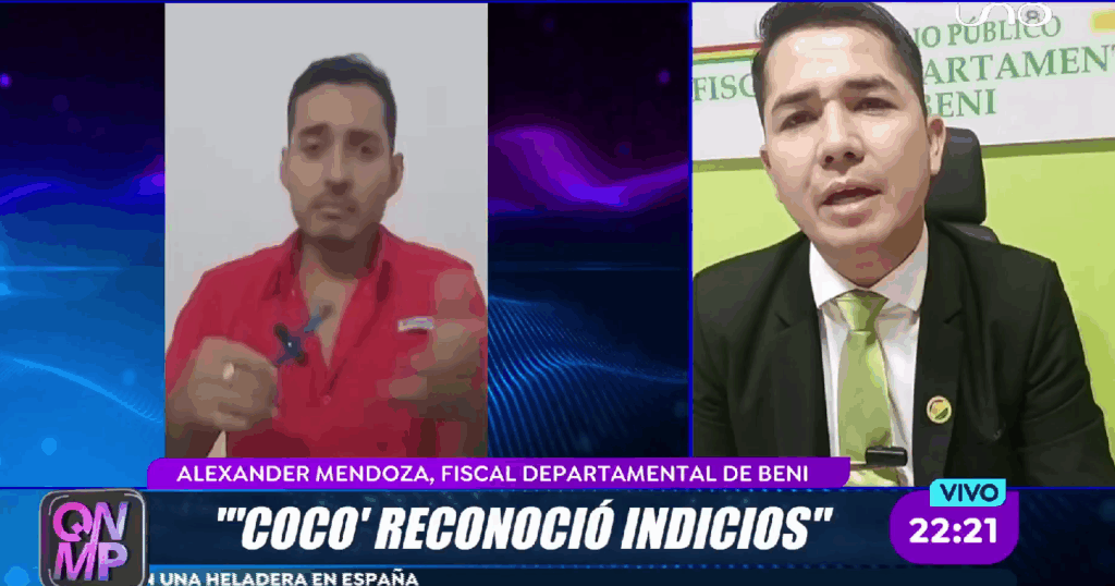 "Coco" Vásquez y el nuevo fiscal de Beni, Alexander Mendoza. / Foto: UNO