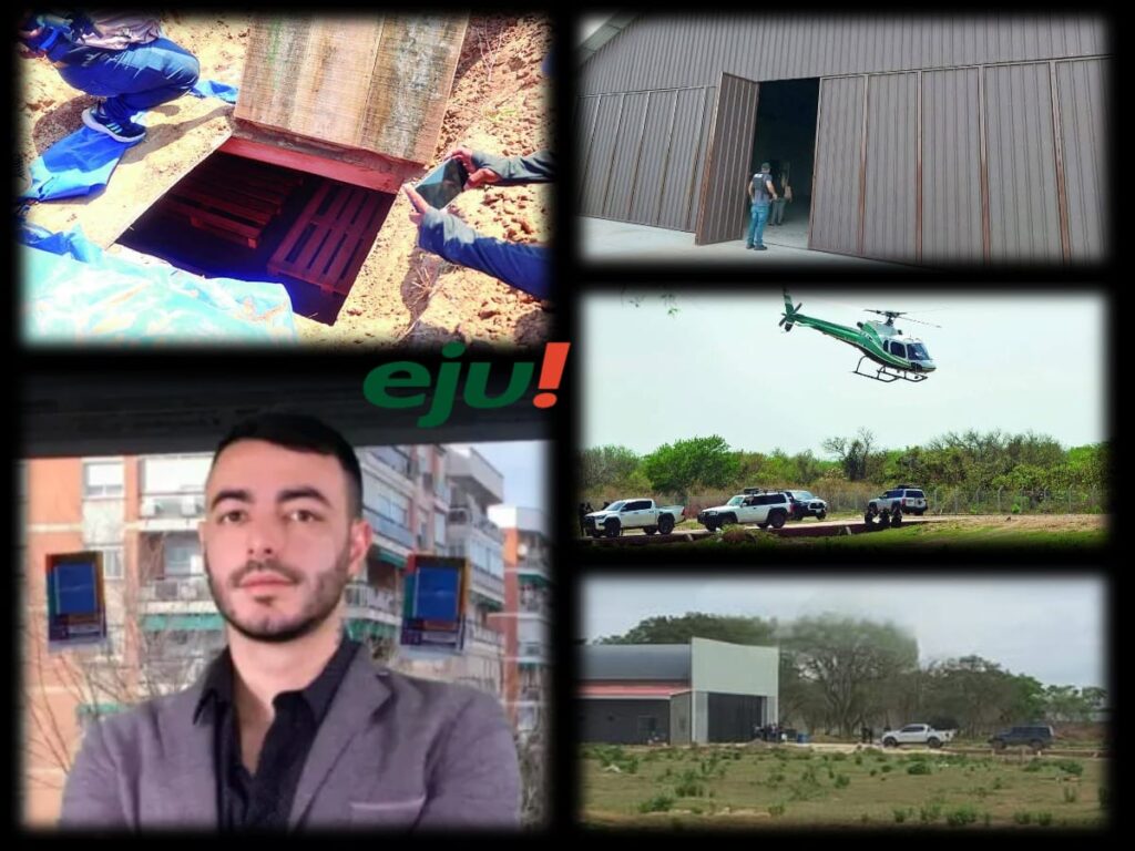 Marset y el hangar de Warnes en el que supuestamente fue visto. / Fotocomposición: eju.tv