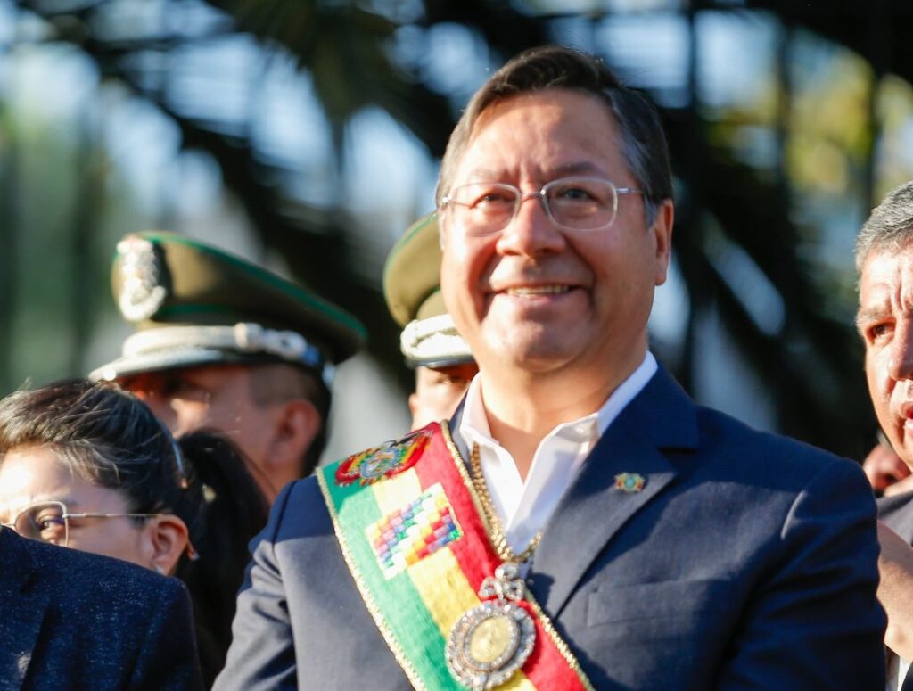 El presidente Luis Arce en un acto público. / Foto: Facebook