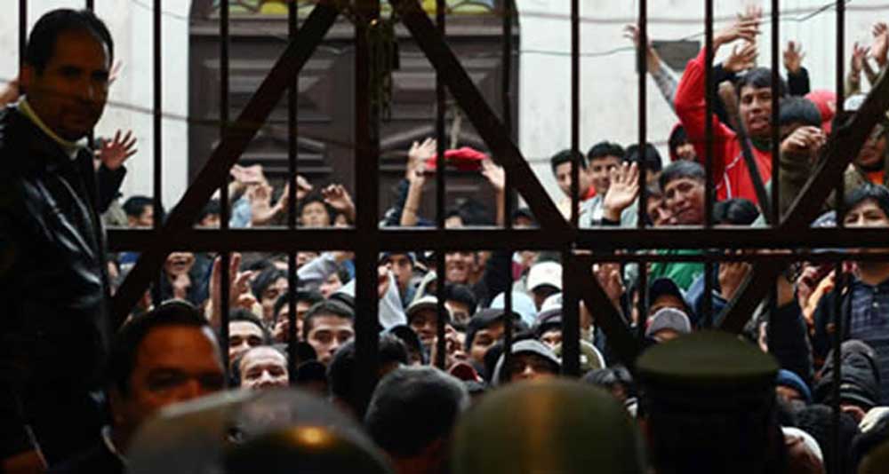 Reclusos en la cárcel de San Pedro en La Paz. / Foto: Ministerio de Justicia.