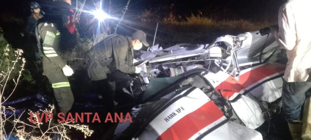 Las imágenes de la avioneta siniestrada en Beni. / Foto: La Voz del Pueblo