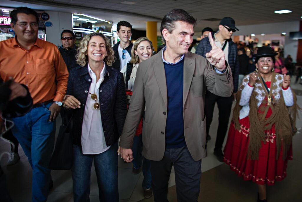 Rodrigo Paz a su llegada a La Paz. / Foto: Archivo.