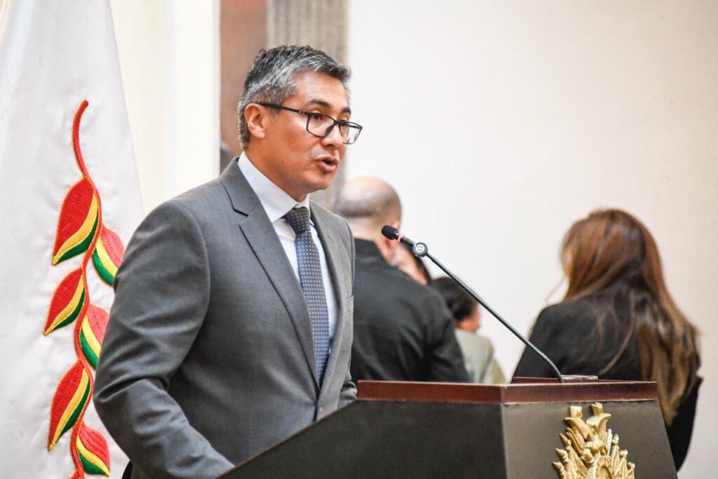 El ministro de Economía, José Gabriel Espinoza. / Foto: ABI.