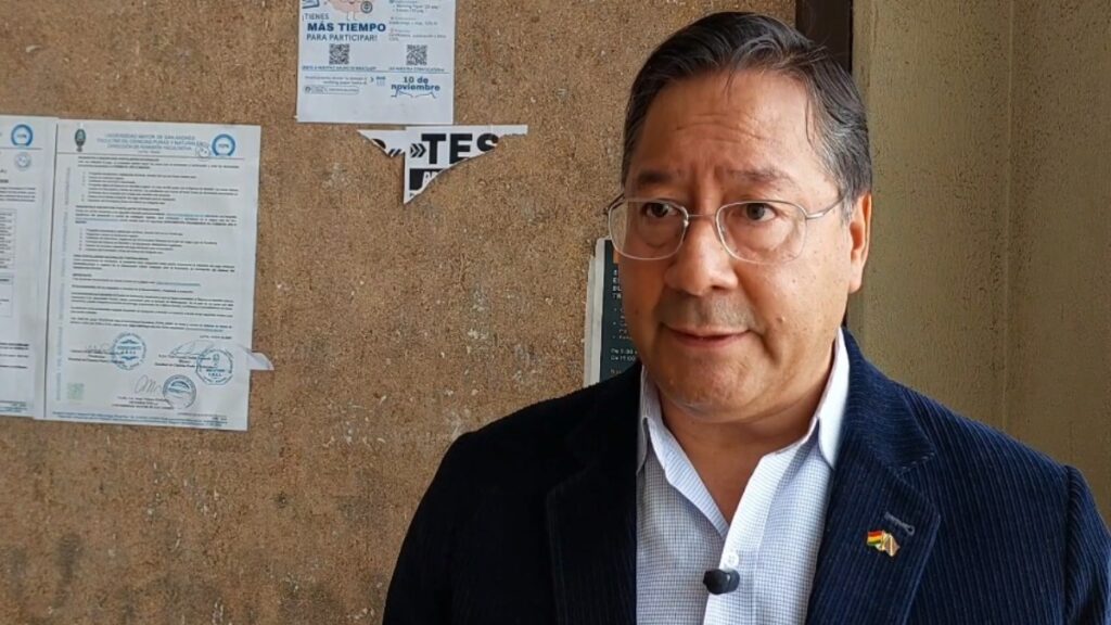 El presidente Luis Arce en la UMSA. / Foto: ANF