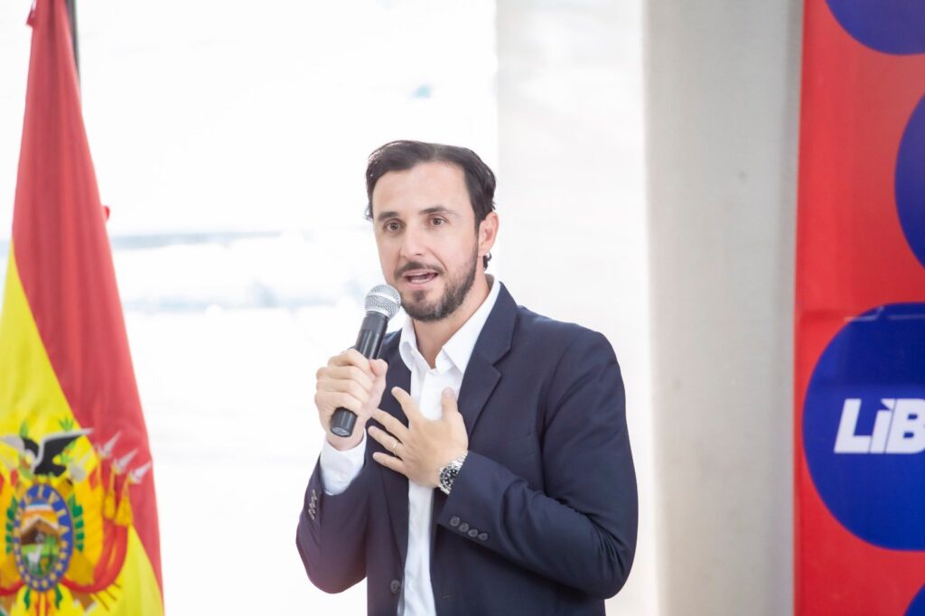 JP Velasco en un acto de Libre. Foto JPV.