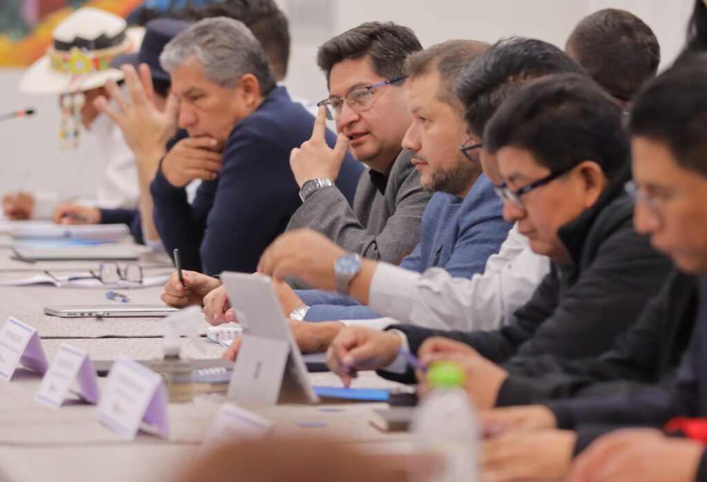 Parte de los ministros del gabinete del presidente Luis Arce. / Foto: Archivo Presidencia.