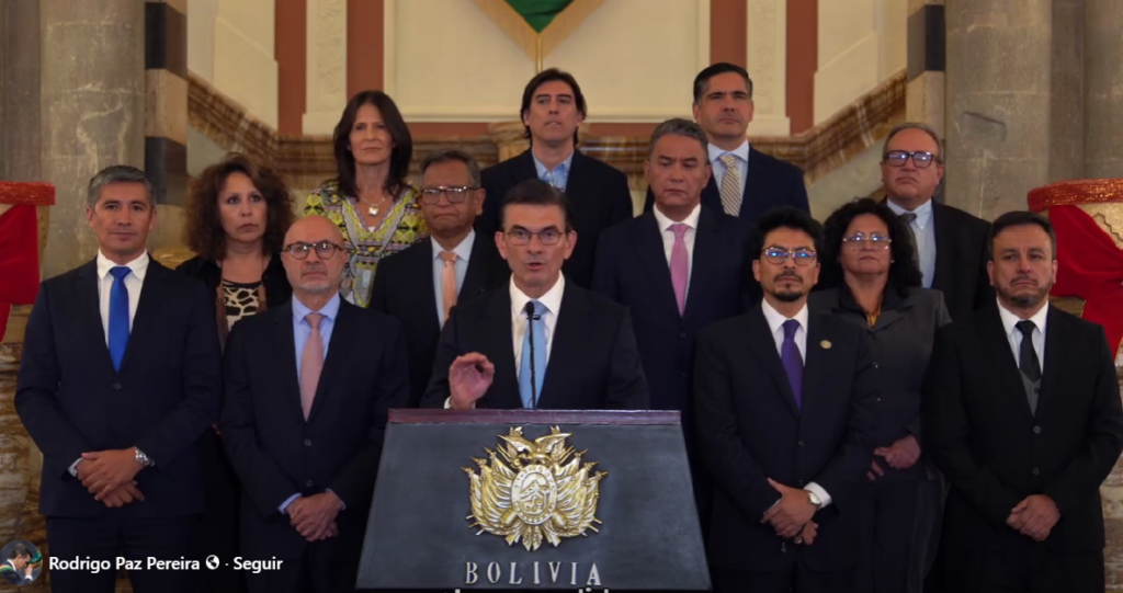 El presidente Paz anuncia las medidas económicas para afrontar la crisis. / Foto: Captura de video