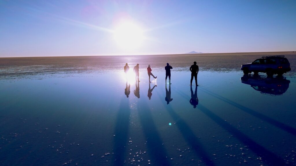 Efecto de espejo de agua en el Salar de Uyuni, Potosí. / Foto: Viceministerio de Turismo de Bolivia