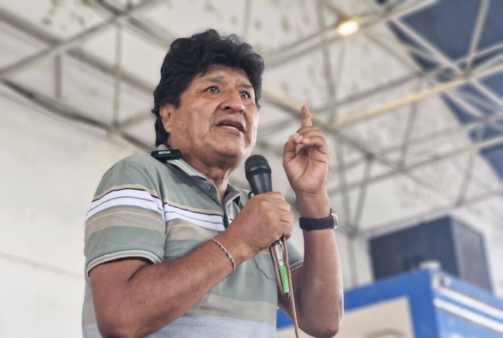 El expresidente Evo Morales en un acto en el trópico de Cochabamba. / Foto: Facebook
