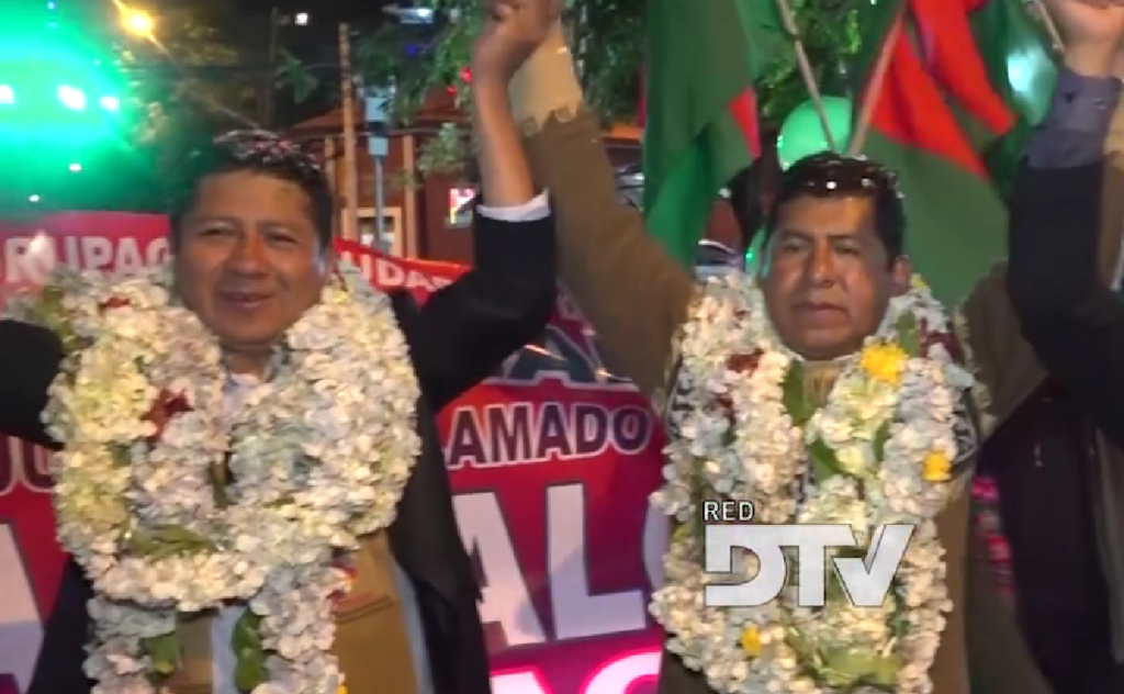 Leopoldo Chui y el exvocal Tahuichi Tahuichi. / Foto: Captura de video