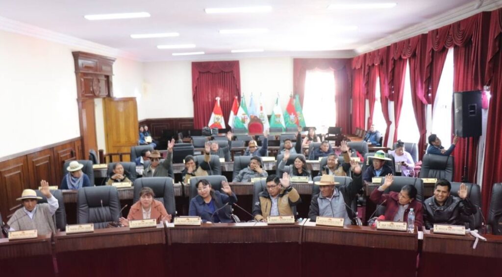Una sesión de la Asamblea Legislativa de Oruro. / Foto: ALDO