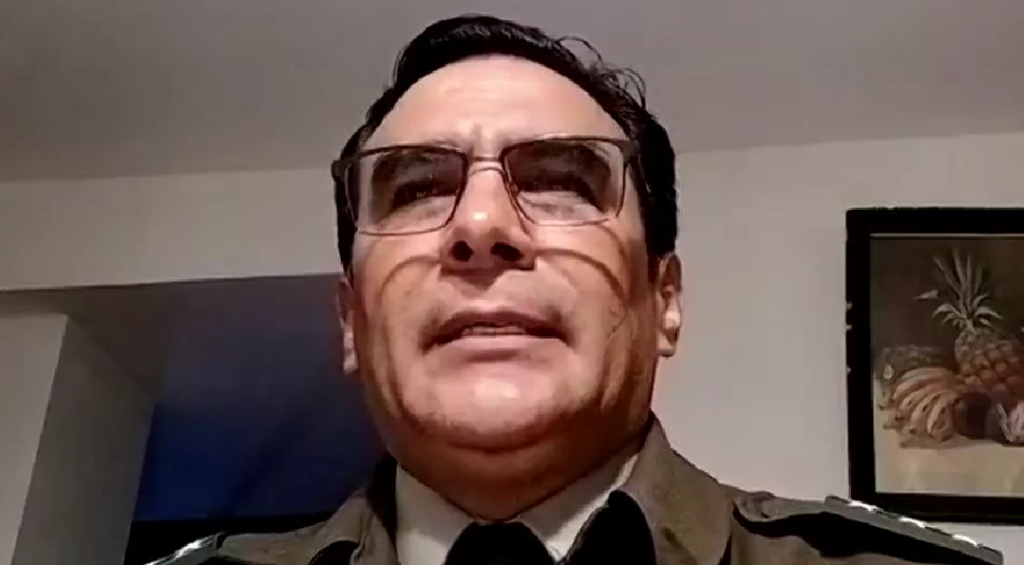 El director de Interpol Bolivia, Pompeo Sánchez. / Foto: captura de BTV