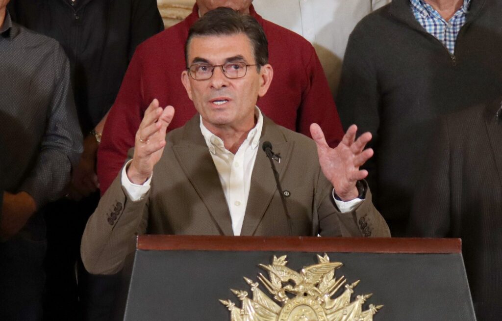 El presidente Rodrigo Paz en su mensaje a la nación. / Foto: Presidencia.