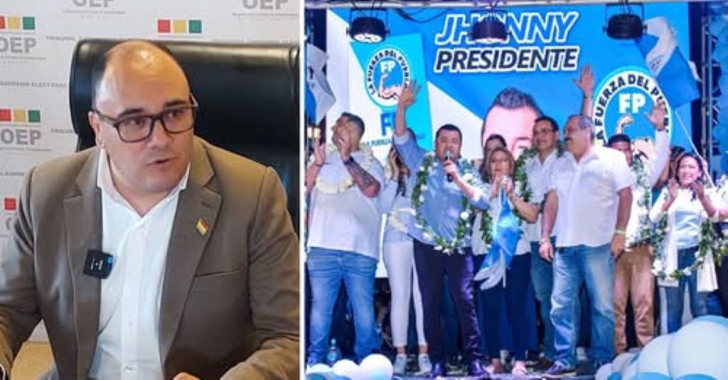 El presidente del TSE, Gustavo Ávila, un evento partidario de UCS. / Foto: Unitel