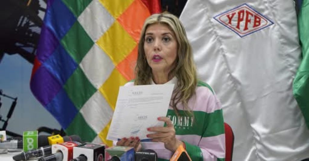 La exgerente de Yacimientos Petrolíferos Fiscales Bolivianos (YPFB) Gabriela Delgadillo. / Foto: MHE