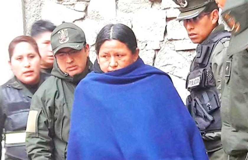 Nemesia Achacollo estuvo un año en prisión por el "desfalco" al Fondo Indígena. / Foto: Archivo