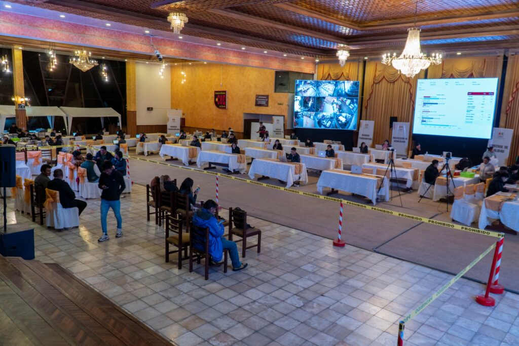 El centro de cómputo de La Paz que es administrado por el TSE. / Foto: TED