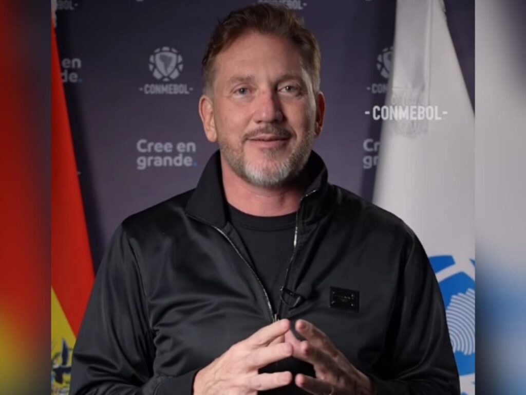 El presidente de la Conmebol, Alejandro Domínguez. / Foto: ABI.