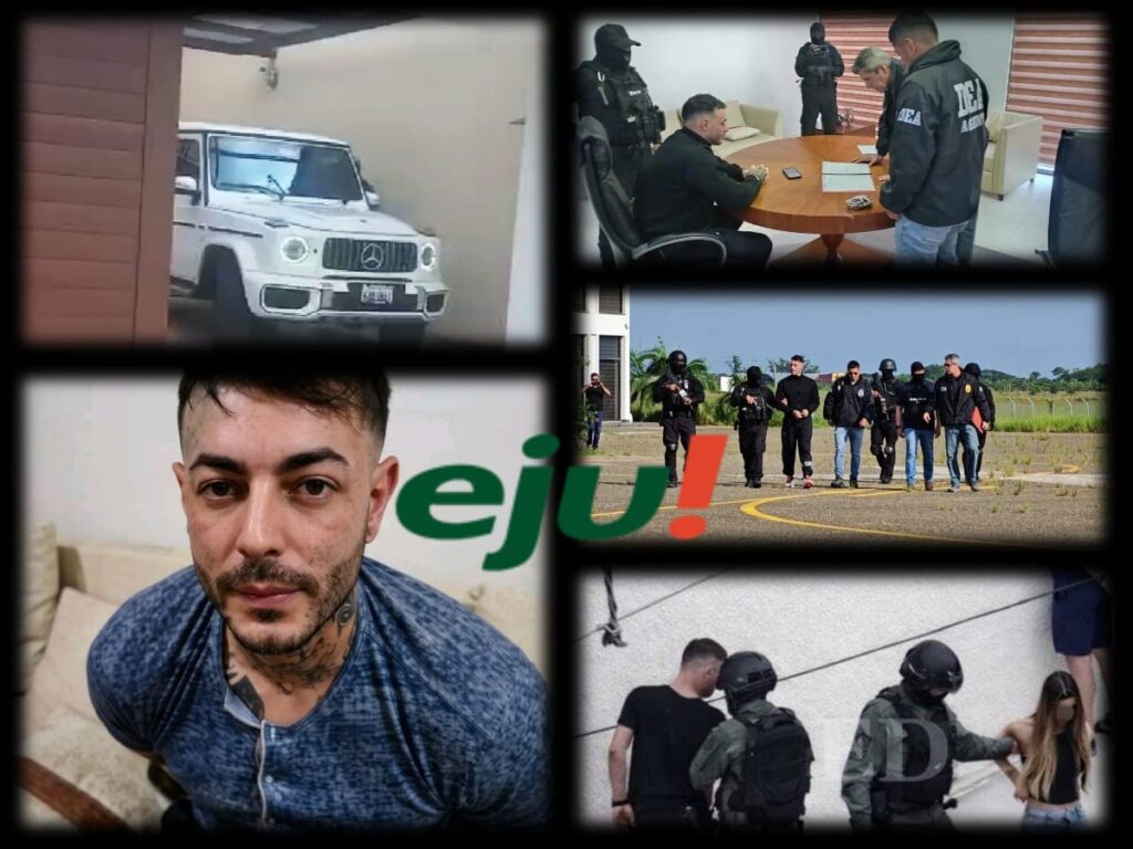 La captura de Sebastián Marset. / Foto composición eju.tv