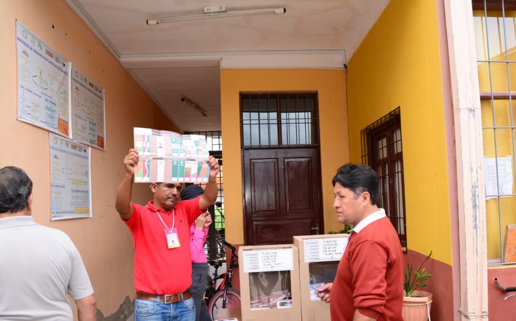 La votación en las elecciones subnacionales en Tarija. / Foto TED