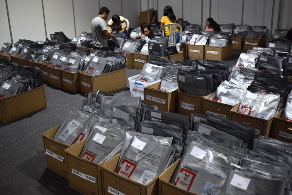 Las actas electorales de Santa Cruz de las elecciones subnacionales. / Foto: TED Santa Cruz.