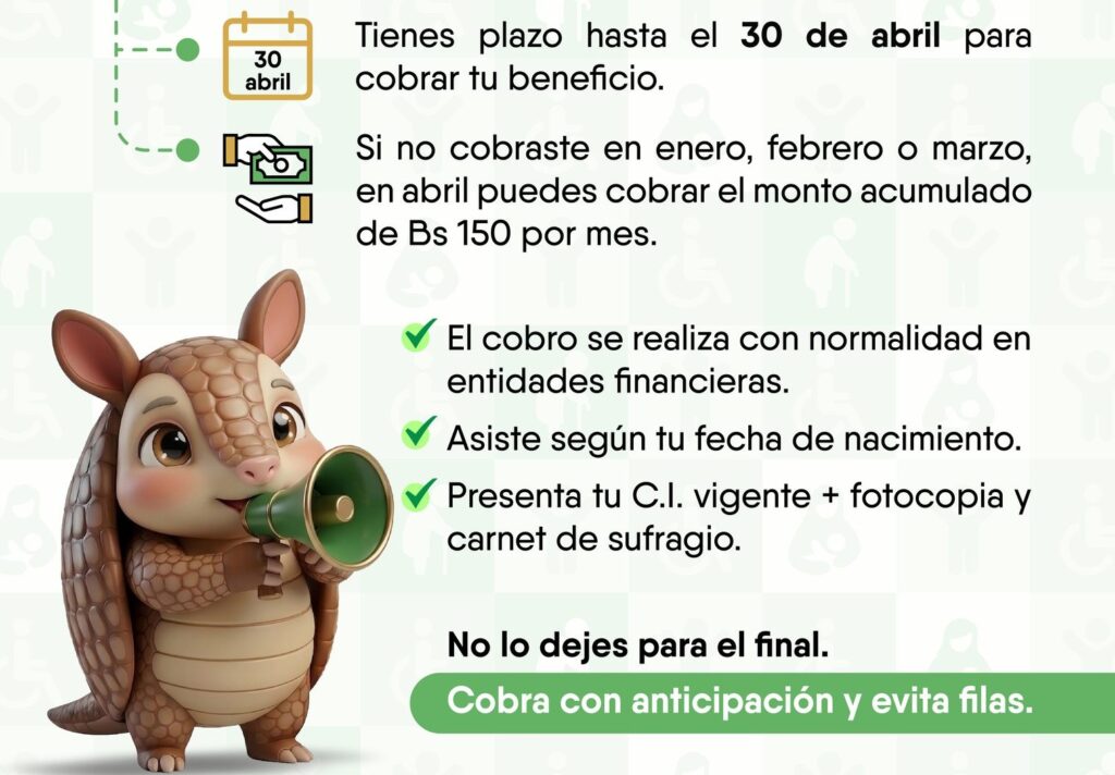 Cobro del bono PEPE en abril. / Foto: Min. Economía.