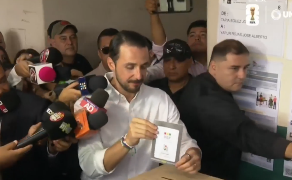 El candidato a la Gobernación de Santa Cruz de Libre, Juan Pablo Velasco. / Foto: Captura de pantalla