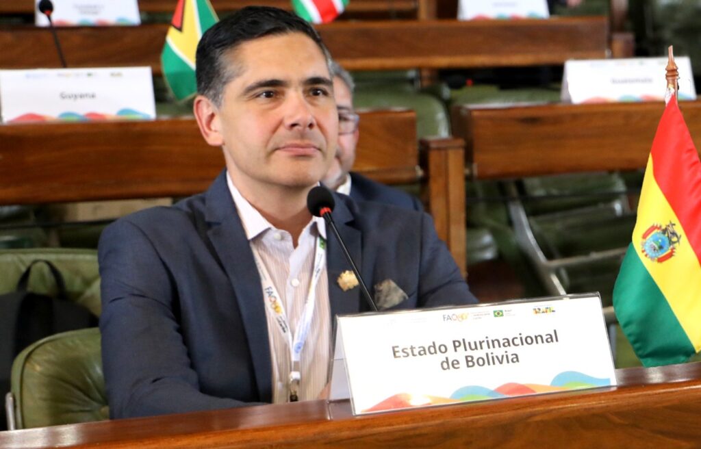 El ministro de Desarrollo Productivo, Rural y Aguas, Oscar Justiniano. / Foto: MDPRA.