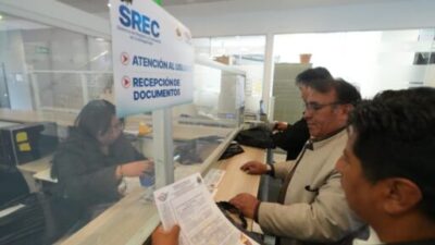 Una de las ventanillas del SREC en La Paz. / Foto: YPFB
