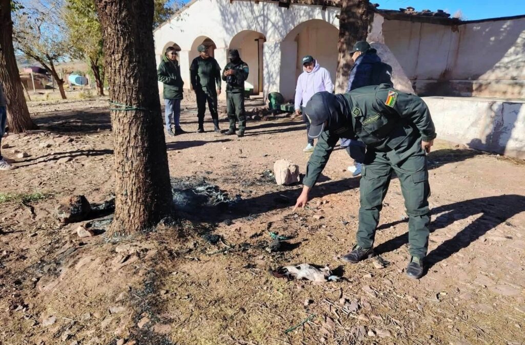 El lugar en el que fueron quemados los supuestos ladrones. / Foto: Redes sociales.