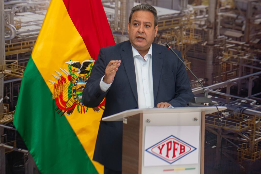El presidente de YPFB, Sebastián Daroca. / Foto: YPFB