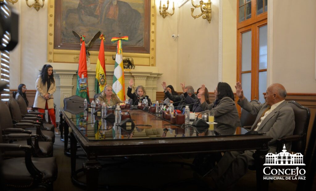 La sesión del Concejo de La Paz del martes. / Foto: CM.
