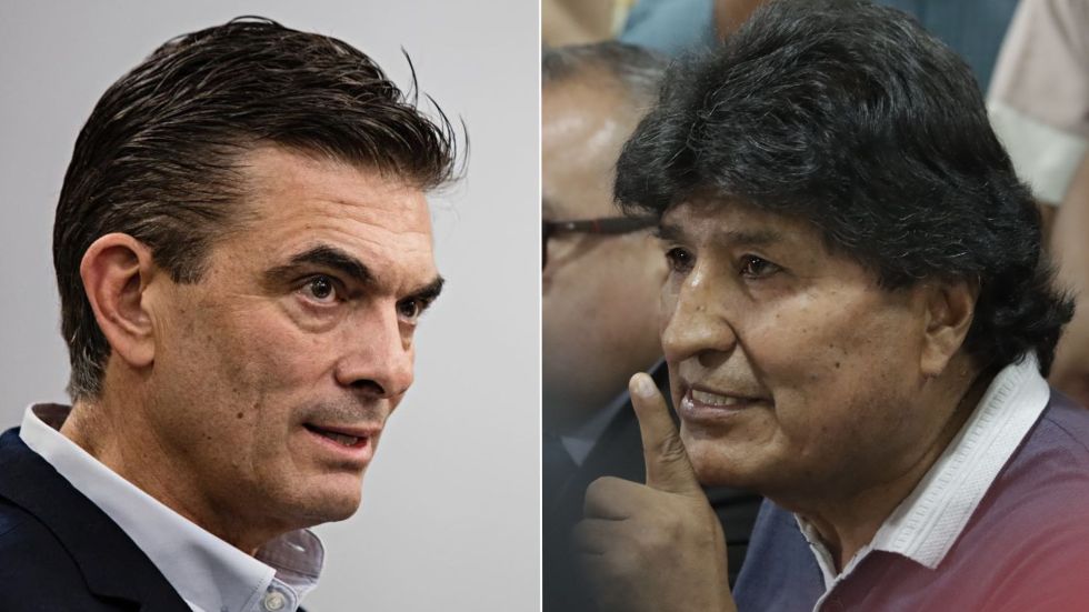 Rodrigo Paz y Evo Morales. / Fotocomposición Correo del Sur