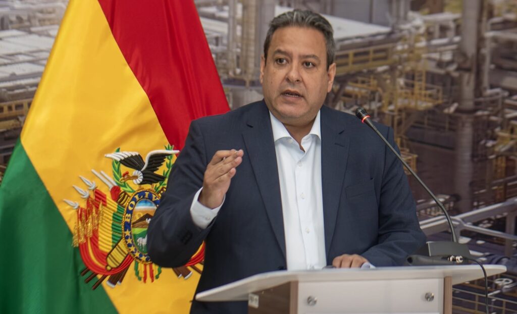 El presidente de Yacimientos Petrolíferos Fiscales Bolivianos (YPFB), Sebastián Daroca. / Foto: YPFB.