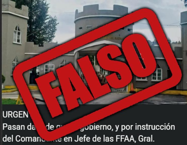 La publicación falsa que circula en las redes sociales. / Foto: Ejército
