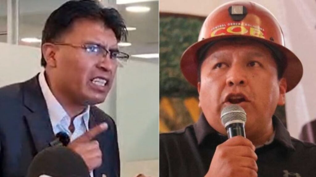 El senador Nilton Condori y el dirigente de la COB Mario Argollo. / Foto: ANF