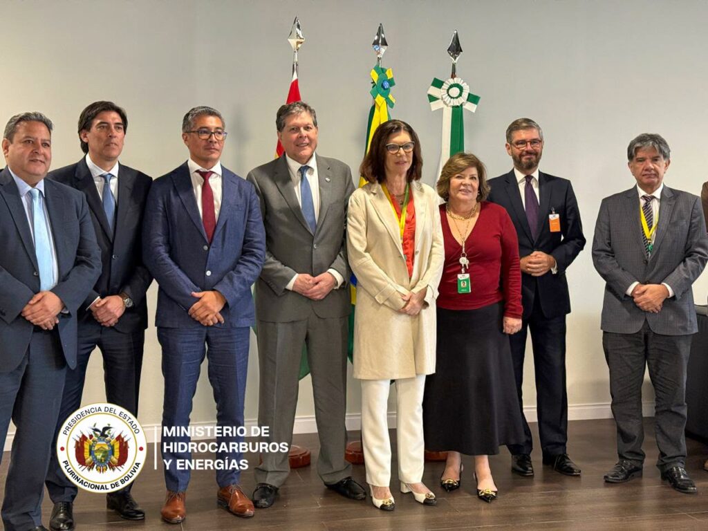 Las autoridades bolivianas y sus pares de Brasil en la reunión sobre inversiones. / Foto: MH