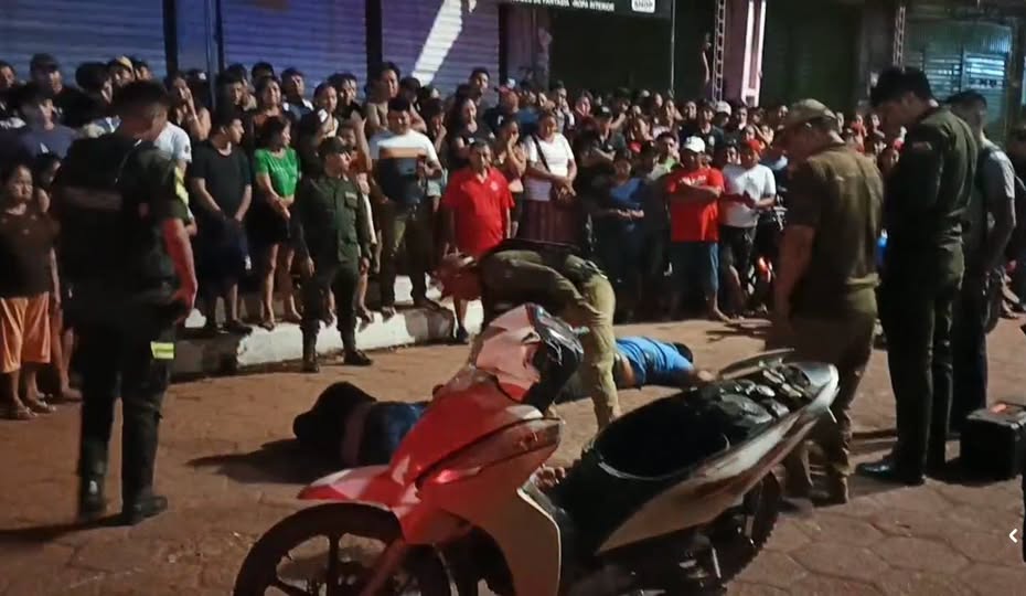 La escena del crimen en Guayaramerín. / Foto: Taxi Noticias