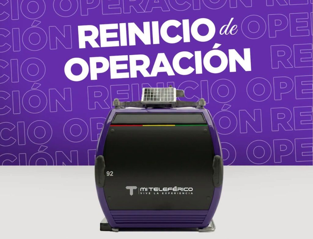 El anuncio de la Línea Morada del teleférico. / Foto: MT