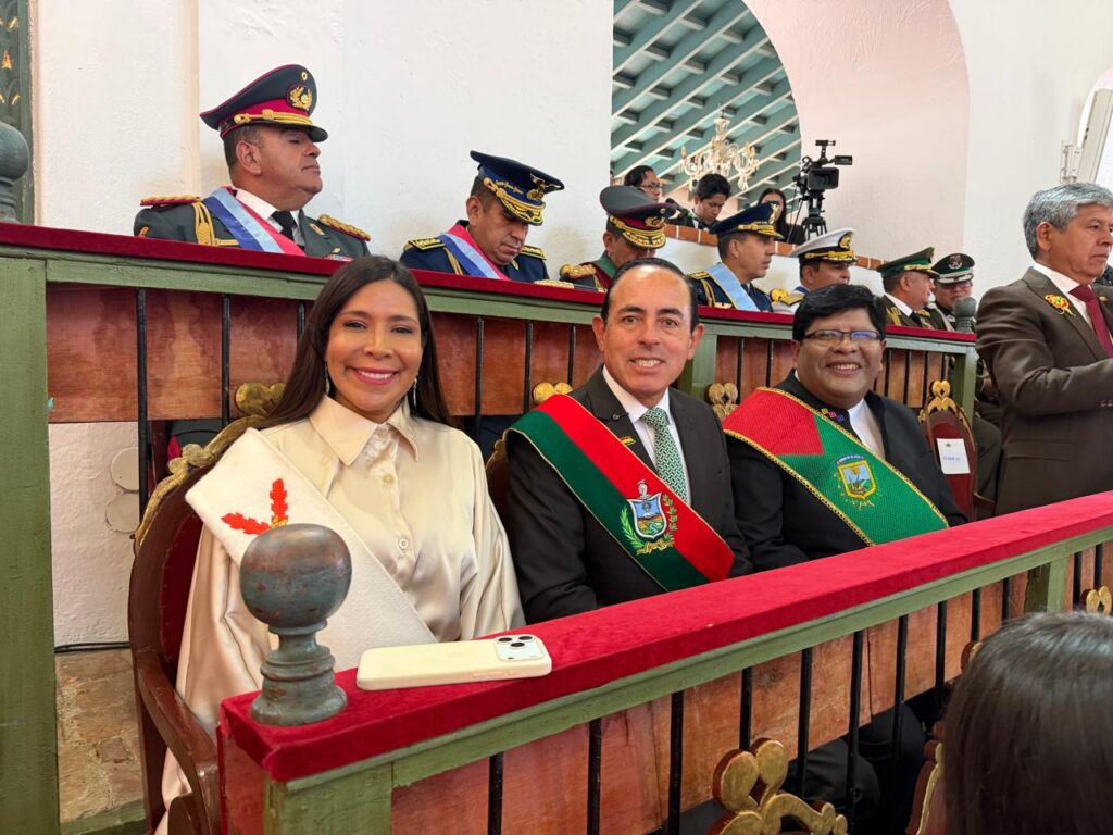 Los alcaldes de Sucre, La Paz y El Alto. / Foto: GAMLP