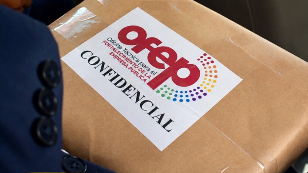 El informe que presentó la OFEP al Gobierno sobre la situación de las empresas públicas. / Foto: OFEP.
