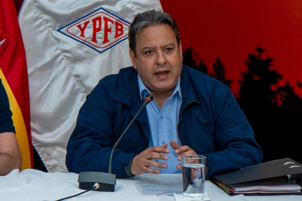 El presidente de YPFB, Sebastián Daroca. / Foto: YPFB.