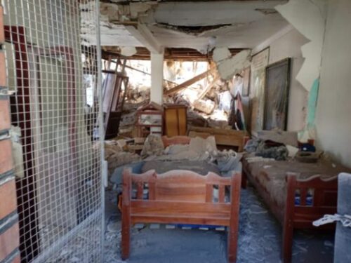 Las afectaciones que dejó las explosiones en Viacha. / Foto: Ministerio de Defensa.